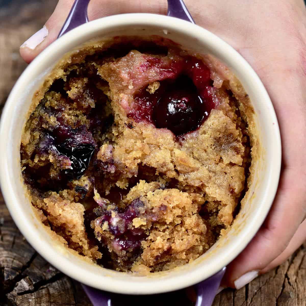 Minute Easy Blueberry Vegan Mug Cake: Fluffy & Egg-Free